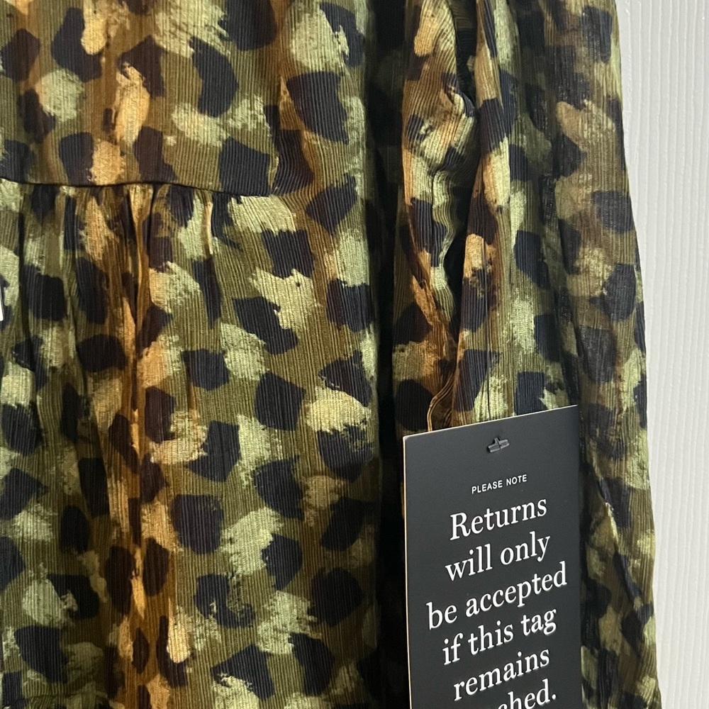 Pomander Place Green Black Kenzo Dress Size XL - Picture 5 of 5